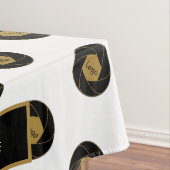 60 "X84" Trade Show tafelkleed Logo Gold White (Voorbeeld)