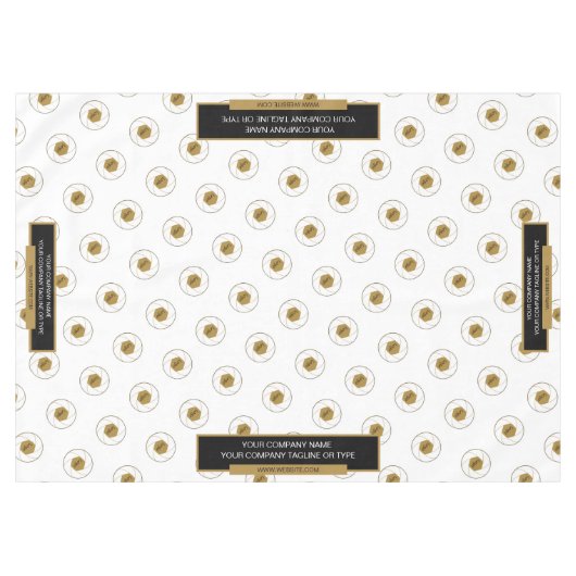 60 "X84" Trade Show tafelkleed Logo Gold White (Voorkant (Horizontaal))