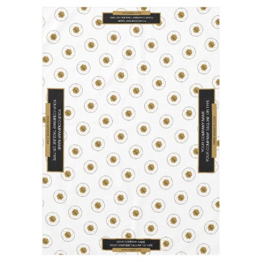 60 "X84" Trade Show tafelkleed Logo Gold White (Voorkant)