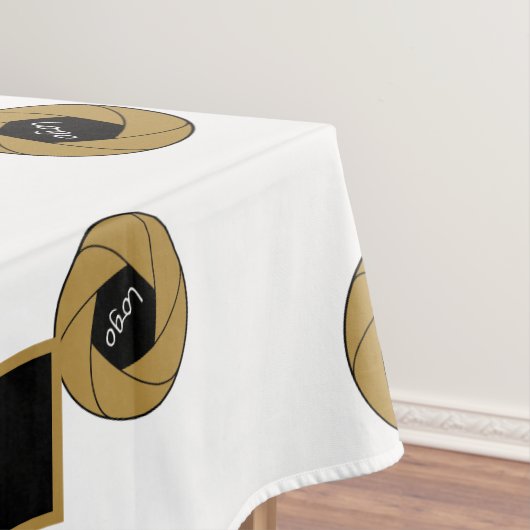 60 "X84" Trade Show tafelkleed Logo Gold White (Voorbeeld)