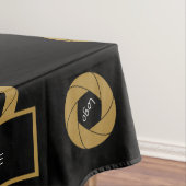 60 "x84" Trade Show Tafelkleed Logo Gold Zwart (Voorbeeld)