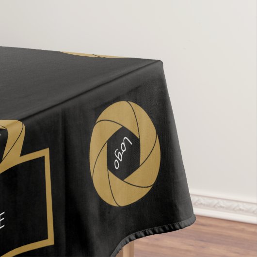 60 "x84" Trade Show Tafelkleed Logo Gold Zwart (Voorbeeld)