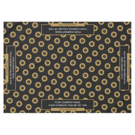 60 "x84" Trade Show Tafelkleed Logo Gold Zwart