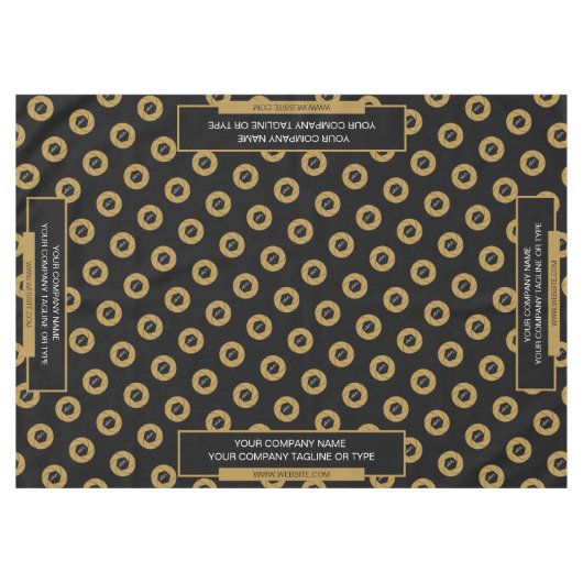 60 "x84" Trade Show Tafelkleed Logo Gold Zwart (Voorkant (Horizontaal))