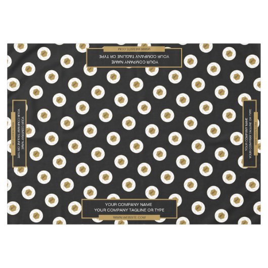 60 "X84" Trade Show Tafelkleed Logo Goud en Zwart (Voorkant (Horizontaal))