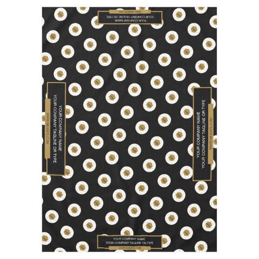 60 "X84" Trade Show Tafelkleed Logo Goud en Zwart (Voorkant)