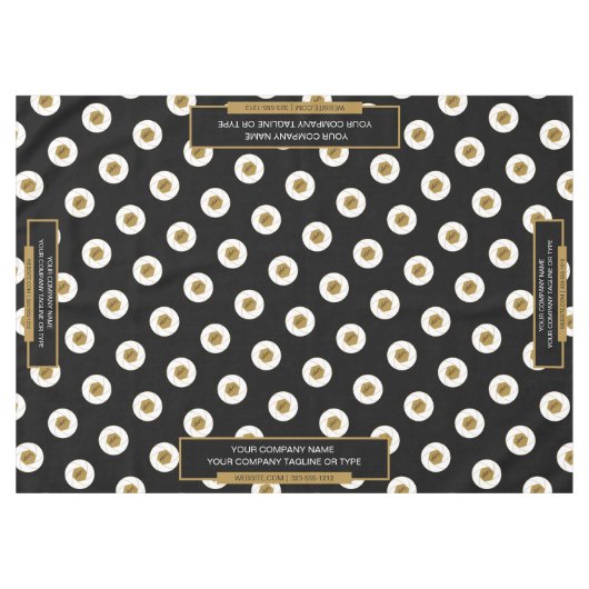 60 "X84" Trade Show Tafelkleed Logo Goud en Zwart (Voorkant (Horizontaal))