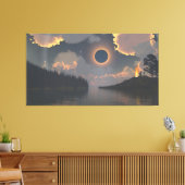 60" x 40" Canvas Art with "Eclipse" image (Insitu (Woonkamer))