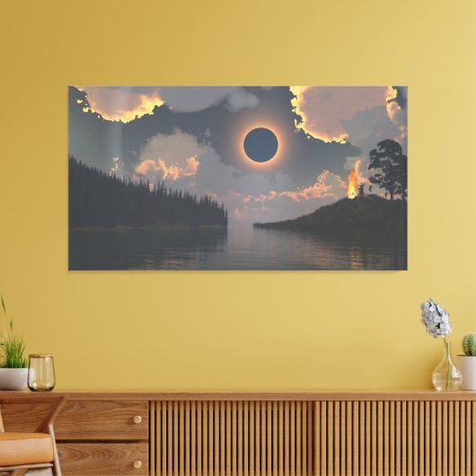 60" x 40" Canvas Art with "Eclipse" image (Insitu (Woonkamer))