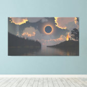 60" x 40" Canvas Art with "Eclipse" image (Insitu (Houten vloer))