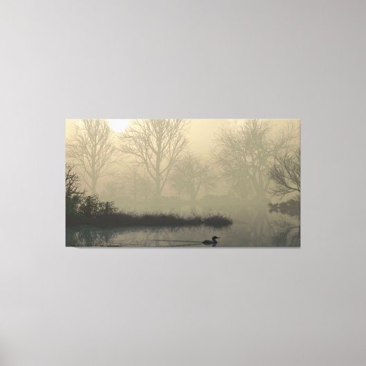 60" x 40" Canvas Art with "Foggy Dawn" image (Voorkant)