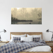 60" x 40" Canvas Art with "Foggy Dawn" image (Insitu (Slaapkamer))