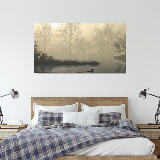 60" x 40" Canvas Art with "Foggy Dawn" image (Insitu (Slaapkamer))