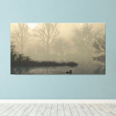 60" x 40" Canvas Art with "Foggy Dawn" image (Insitu (Houten vloer))