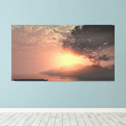60" x 40" Canvas Art with "Misty" image (Insitu (Houten vloer))
