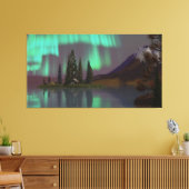 60" x 40" Canvas Kunst met "Aurora Halo" afbeeldin (Insitu (Woonkamer))