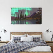 60" x 40" Canvas Kunst met "Aurora Halo" afbeeldin (Insitu (Slaapkamer))