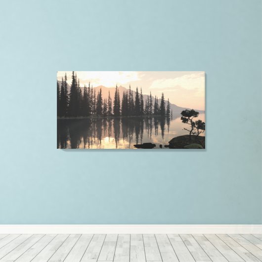 60" x 40" Canvas kunst w' "Glorious Morning" afbee (Insitu (Houten vloer))