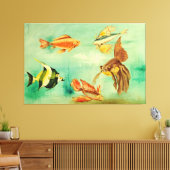 60 x 40-inch acquario canvas afdruk (Insitu (Woonkamer))