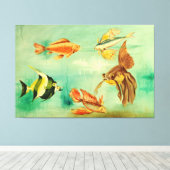 60 x 40-inch acquario canvas afdruk (Insitu (Houten vloer))