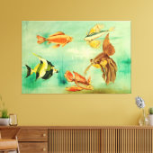 60 x 40-inch acquario canvas afdruk (Insitu (Woonkamer))