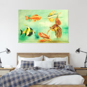60 x 40-inch acquario canvas afdruk (Insitu (Slaapkamer))