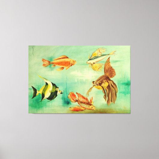 60 x 40-inch acquario canvas afdruk (Voorkant)