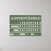 60 x 40-inch Baseball Scoreboard Wrapped Canvas (Voorkant)