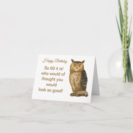 60 year old Birthday Card Bedankkaart (Voorkant)