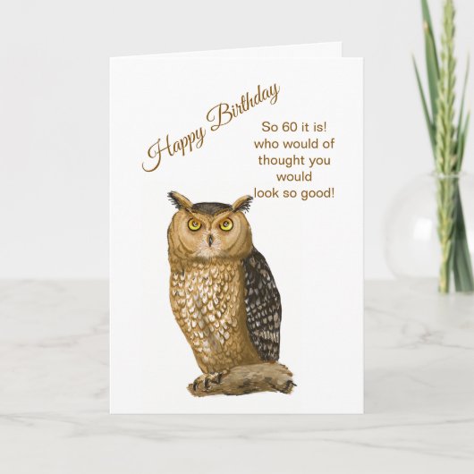 60 year old Birthday Card Bedankkaart (Voorkant)