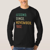 60 Years Old  60th Bday Men Legend Since November  T-shirt (Voorkant)