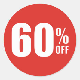 60% Zestig procent KORTING Sale Sticker