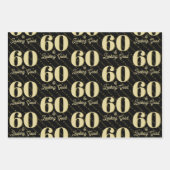 60 & Ziet er goed uit Verjaardag Inpakpapier Vel (Voorkant)