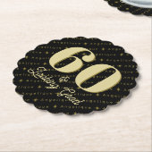 60 & Ziet er goed uit Verjaardag Kartonnen Onderzetters (Gekanteld)