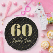 60 & Ziet er goed uit Verjaardag Papieren Bordje (Feest)