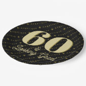 60 & Ziet er goed uit Verjaardag Papieren Bordje (Gekanteld)