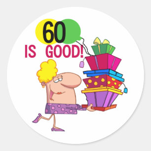 60 zijn de de Goede T-shirts en Giften van de Ronde Sticker