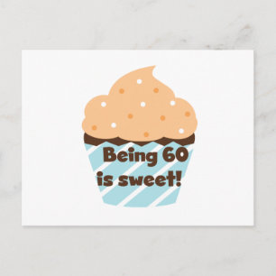 60 zijn is zoete T-shirts en cadeautjes Briefkaart