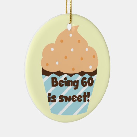 60 zijn is zoete T-shirts en cadeautjes Keramisch Ornament (Rechts)