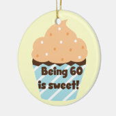 60 zijn is zoete T-shirts en cadeautjes Keramisch Ornament (Links)