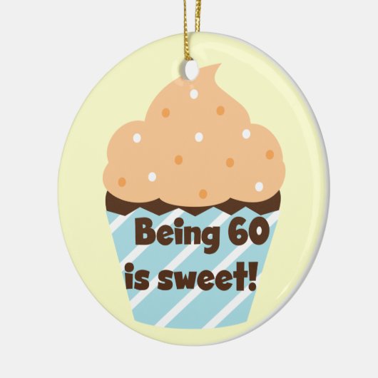 60 zijn is zoete T-shirts en cadeautjes Keramisch Ornament (Links)