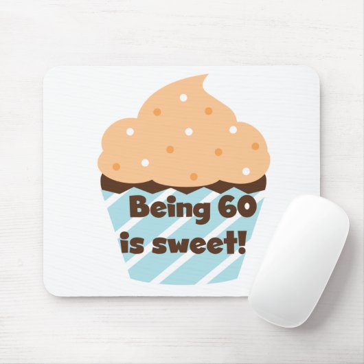 60 zijn is zoete T-shirts en cadeautjes Muismat (Met muis)