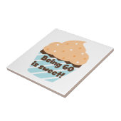 60 zijn is zoete T-shirts en cadeautjes Tegeltje (Zijkant)