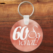 60 zo Welk Manuscript Roos Gold Metal 60th Birthda Sleutelhanger (Voorkant)