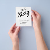 60 zwarte witte begroting 60 ^ e uitnodiging voor flyer (Hand)