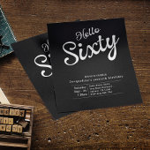 60 zwarte witte begroting 60 ^ e uitnodiging voor  flyer