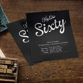 60 zwarte witte begroting 60 ^ e uitnodiging voor  flyer