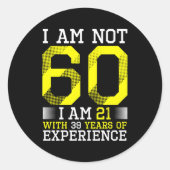 60e 60 ronde sticker (Voorkant)