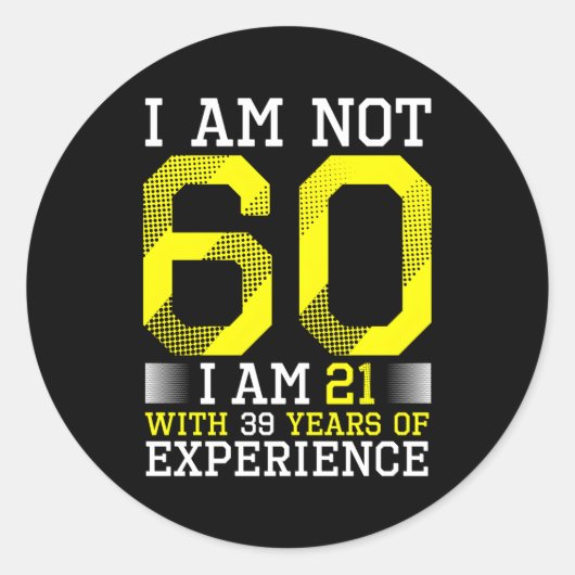 60e 60 ronde sticker (Voorkant)
