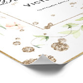 60e 60 zestigste verjaardag Floral Poster (Hoek)